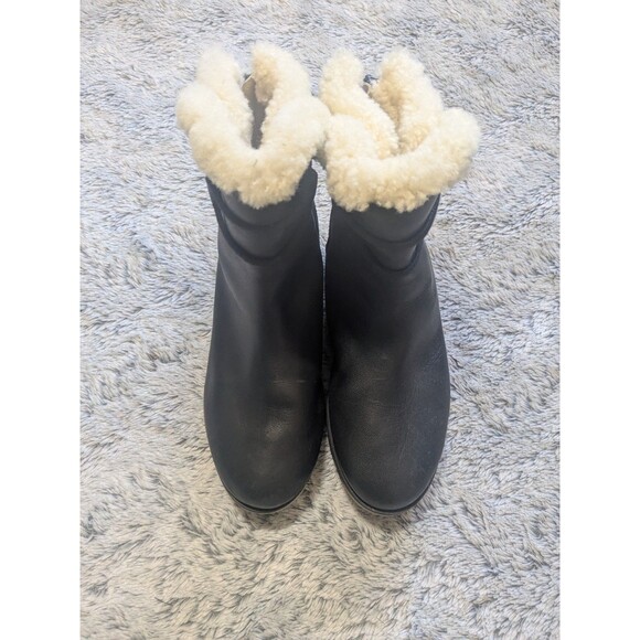 Sorel Black Harlow Boots Leather Suede Chelsea Boot Woman Size US 6.5 - Picture 4 of 6